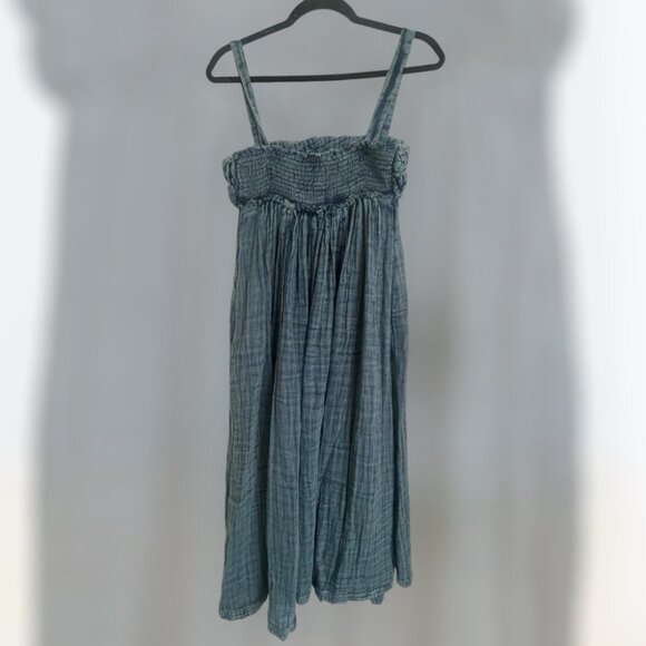 Free People Dolly Midi Floral Dress in Indigo - Picture 5 of 5